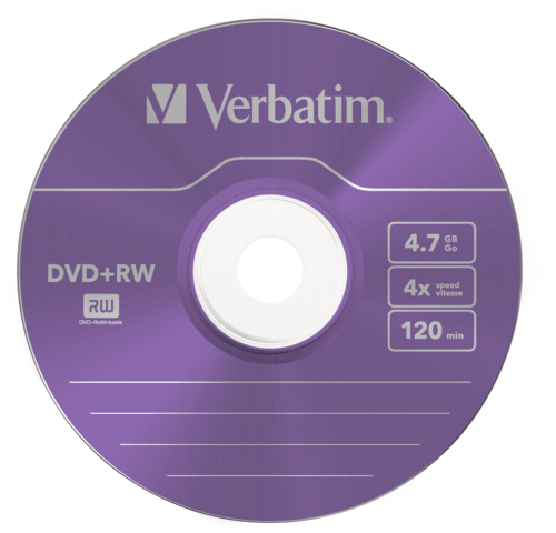 1x5 Verbatim DVD+RW 4,7GB