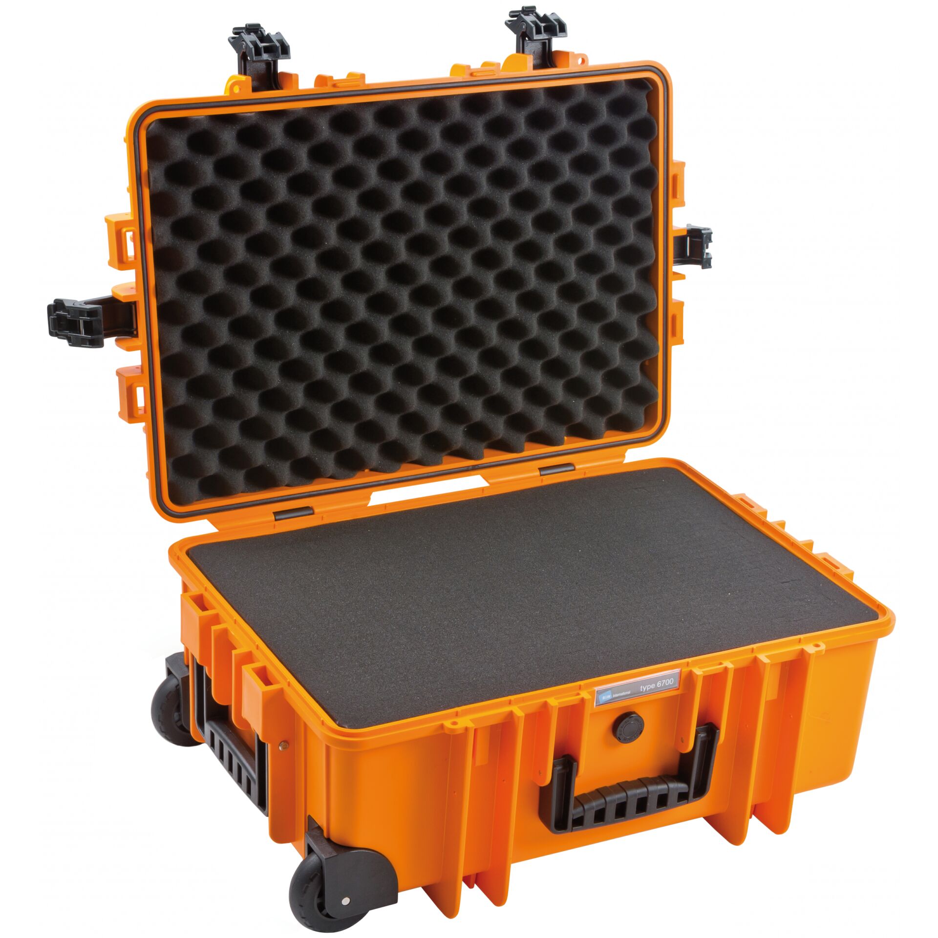 B&W Outdoor Case 6700 with pre-cut foam (SI) orange