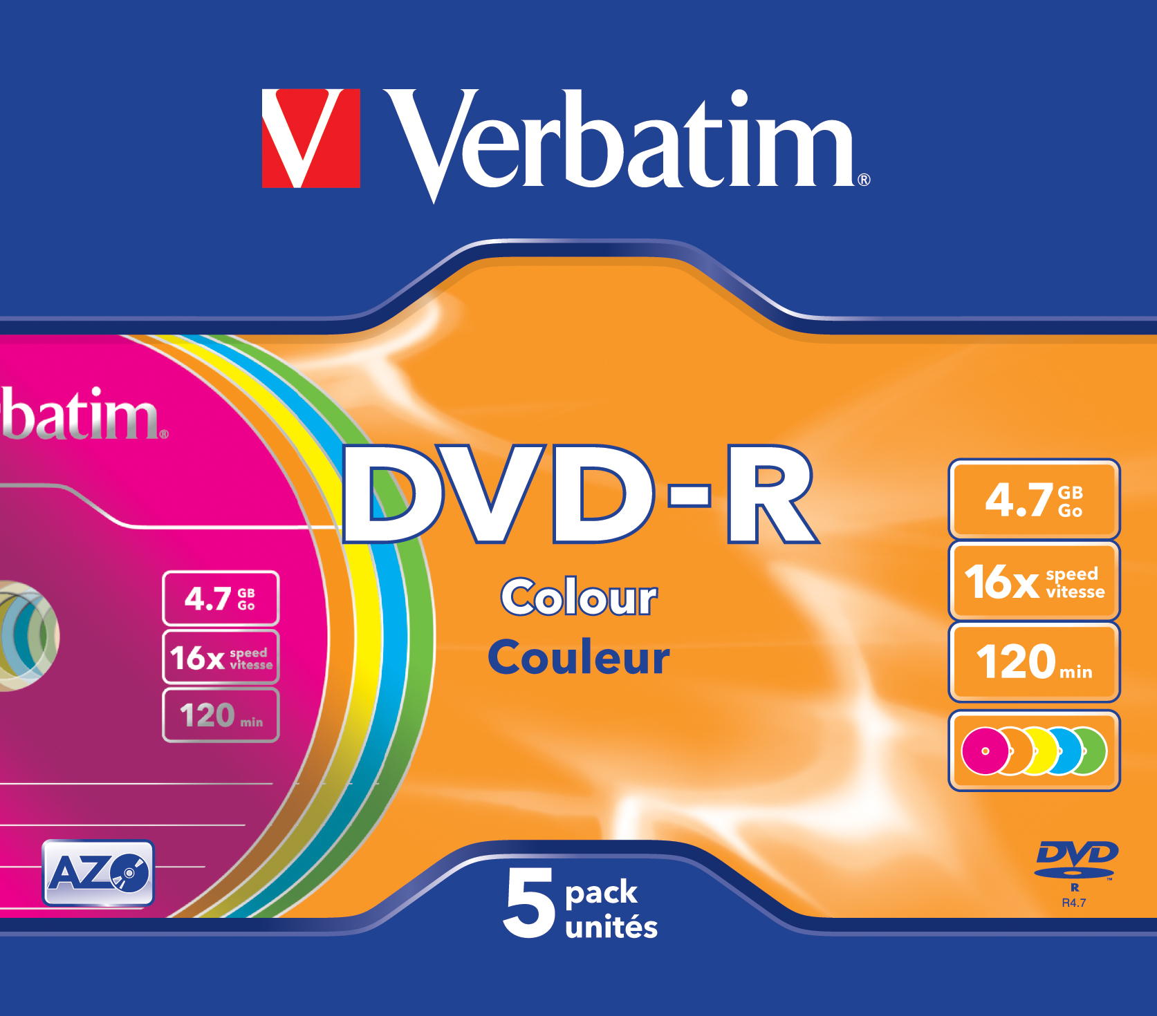 Verbatim DVD-R Colour 4,7 GB 5 Stück(e)