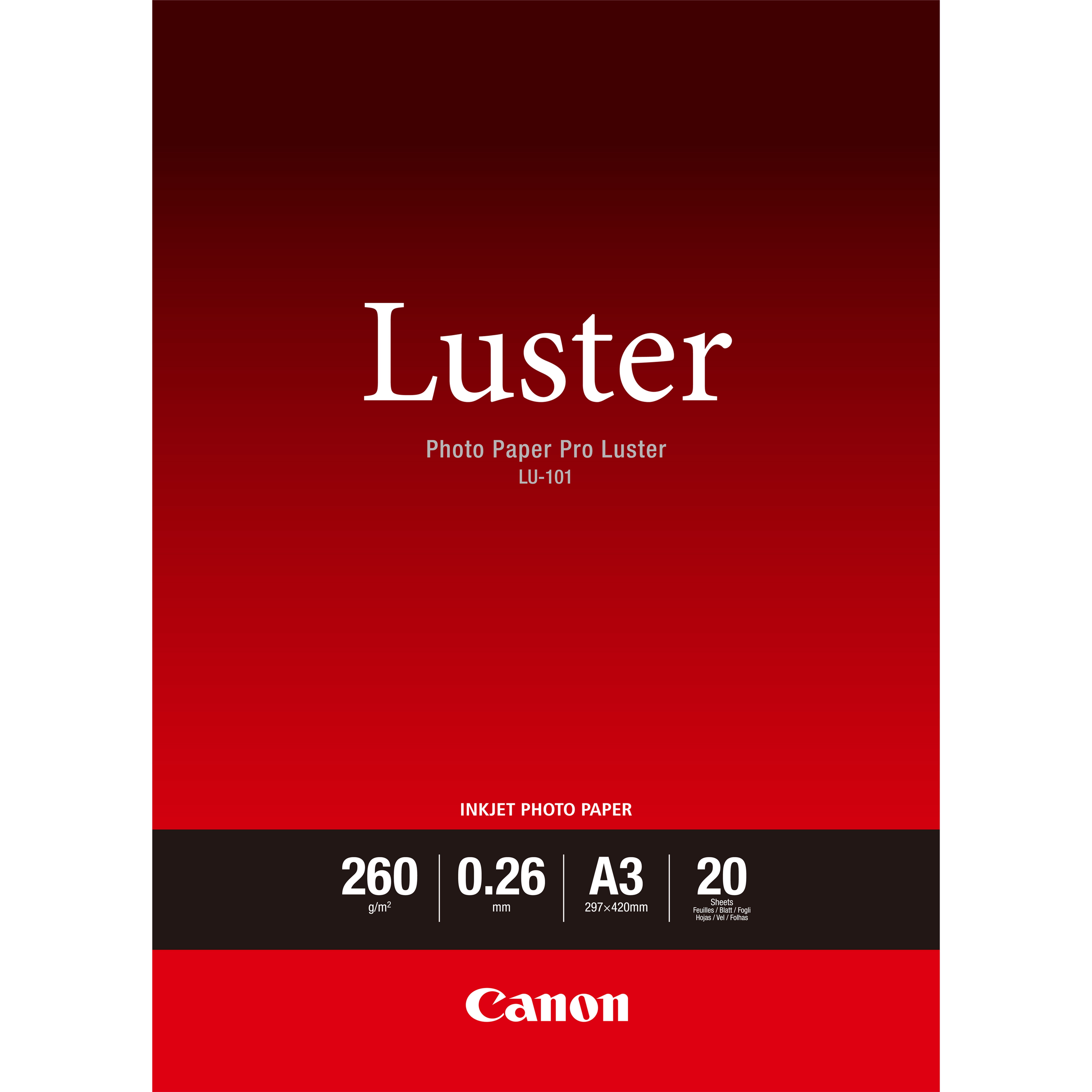 Canon LU-101 A 3 Photo Paper Pro Luster 260 g, 20 Blatt – Ansicht 1