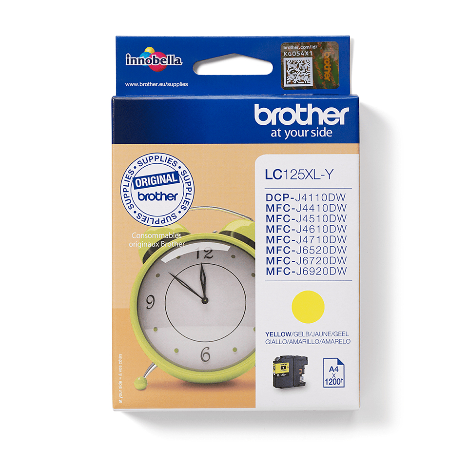 Brother Tintenpatrone LC-125XLY Gelb (ca. 1200 Seiten) – Ansicht 1