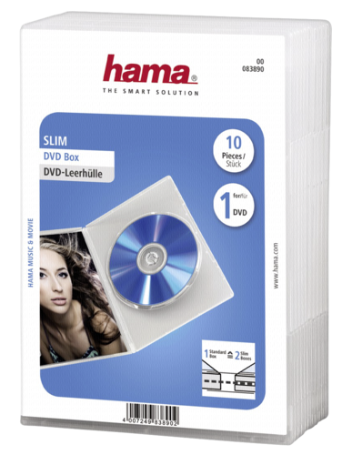 1x10 Hama DVD-Leerhülle Slim