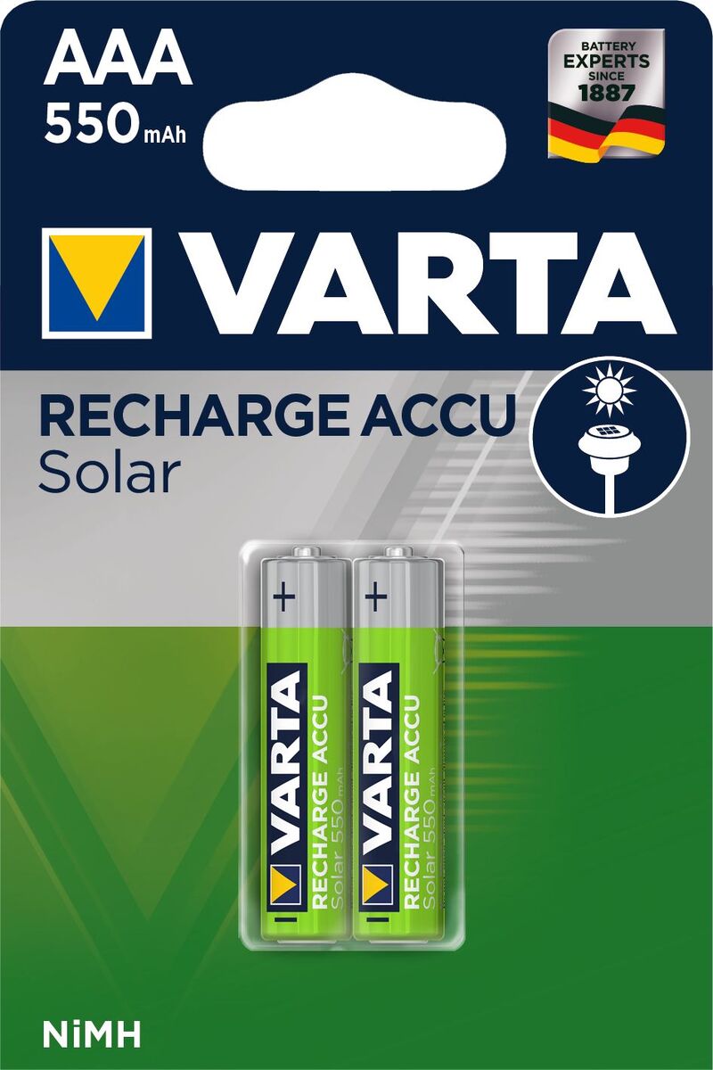 VARTA RECHARGE ACCU Solar AAA 550mAh Blister 2 100000002036H