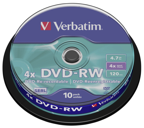 1x10 Verbatim DVD-RW 4,7GB