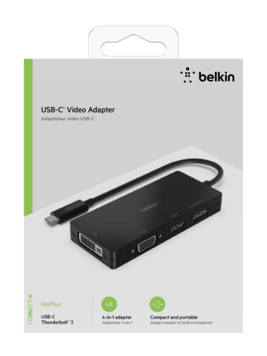 Belkin USB-C auf HDMI / VGA / DisplayPort-Adapter   AVC003btBK