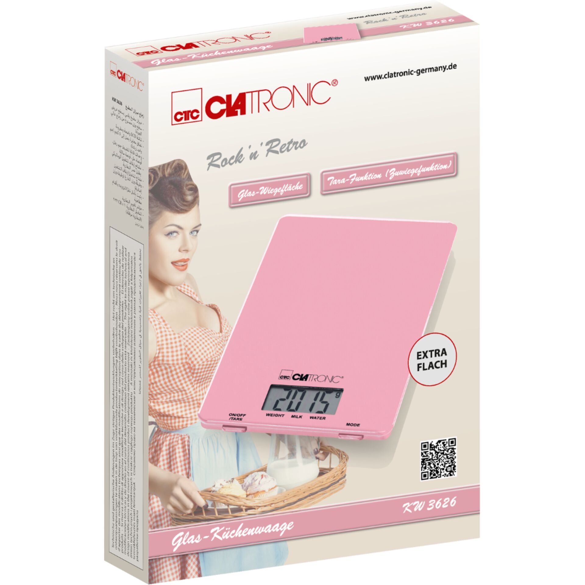 Clatronic KW 3626 Glas pink