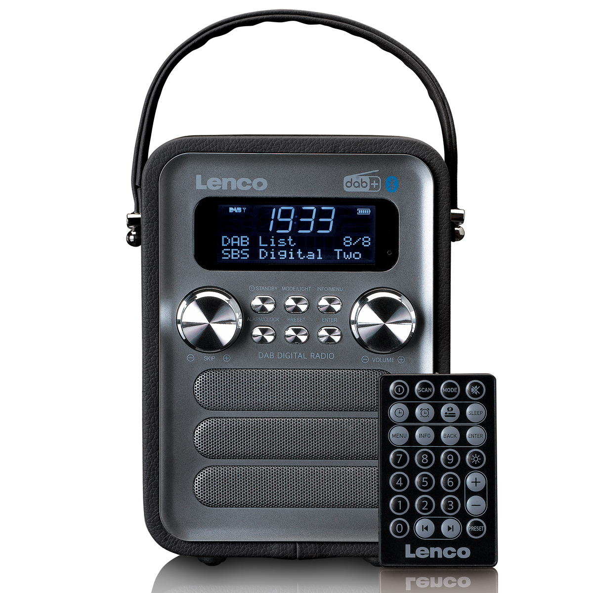 Lenco PDR-051BKSI Tragbares DAB+ FM-Radio m. BT, AUX -Schwarz-