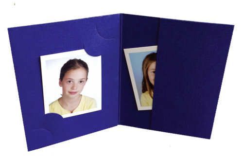 1x100 Daiber Passbildmappen blau