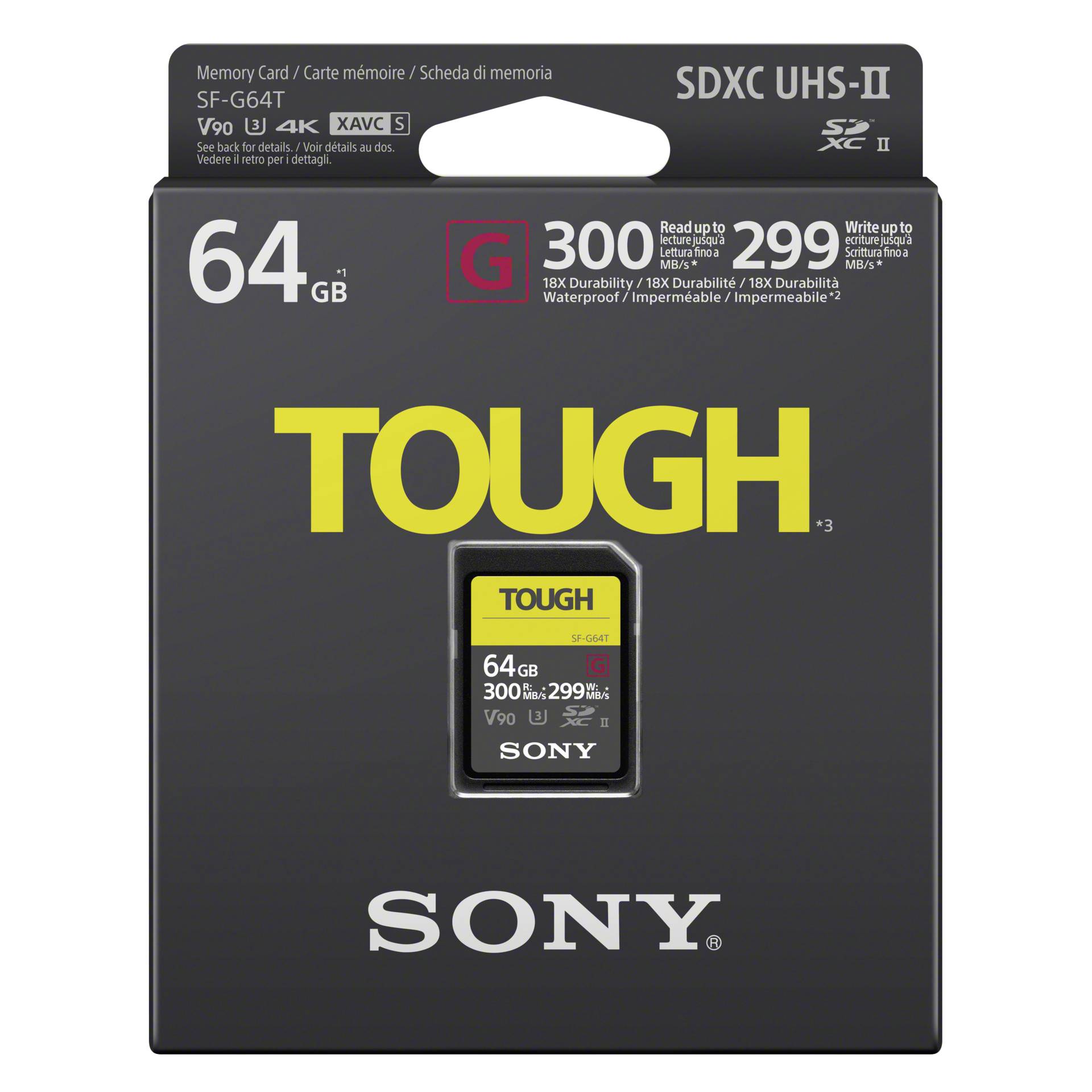 Sony SDXC Pro Tough         64GB Class 10 UHS-II U3 403370_01