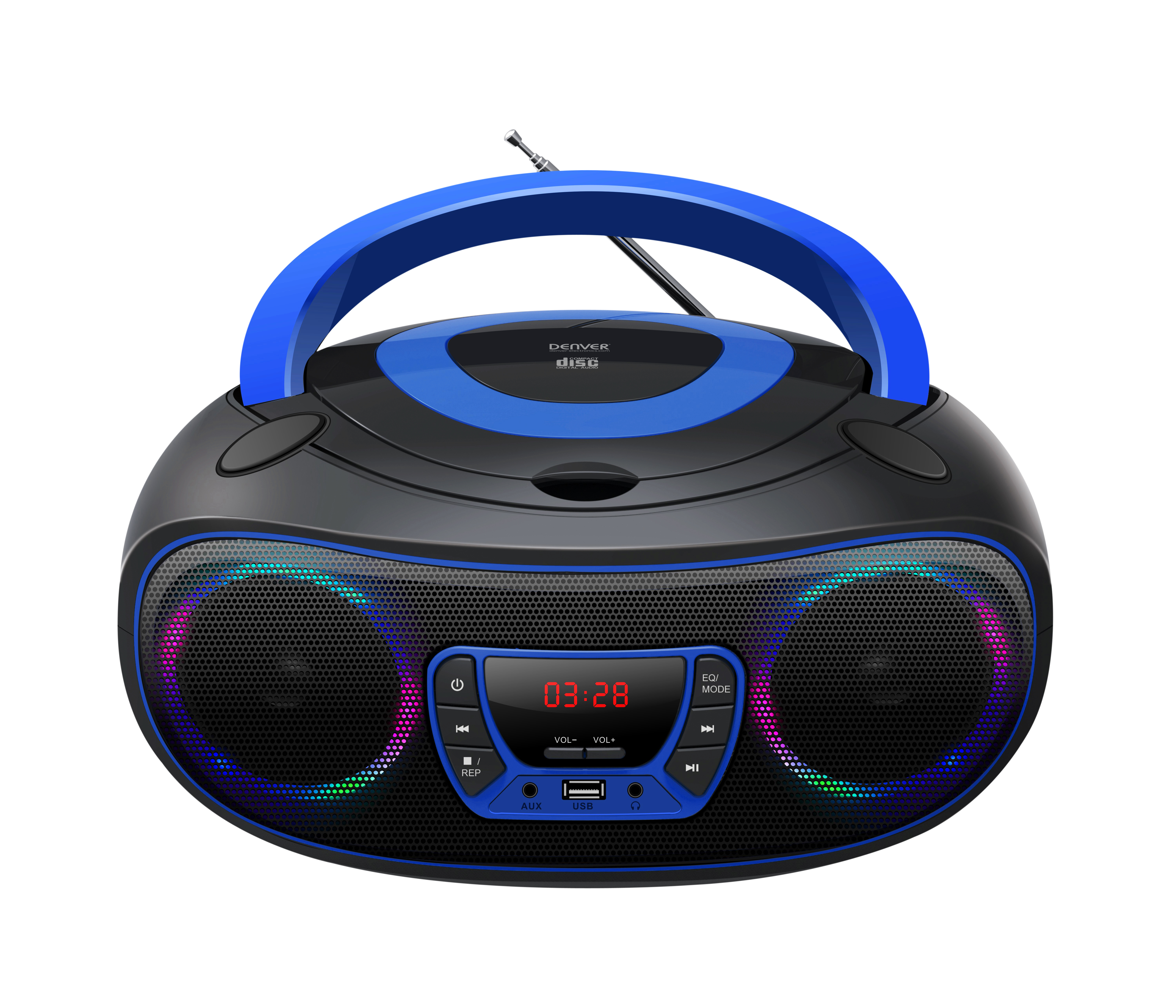 Denver TCL-212BT BLUE CD-Player Tragbarer CD-Player Schwarz, Blau