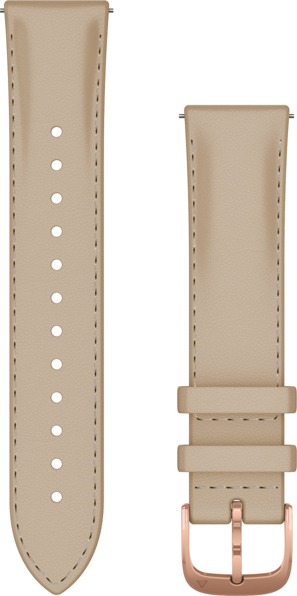Garmin Schnellwechsel-Leder-Armband 20mm Beige in Rosegold