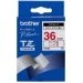 Brother Gloss Laminated Labelling Tape - 36 mm, Red on White TZ Etiketten erstellendes Band