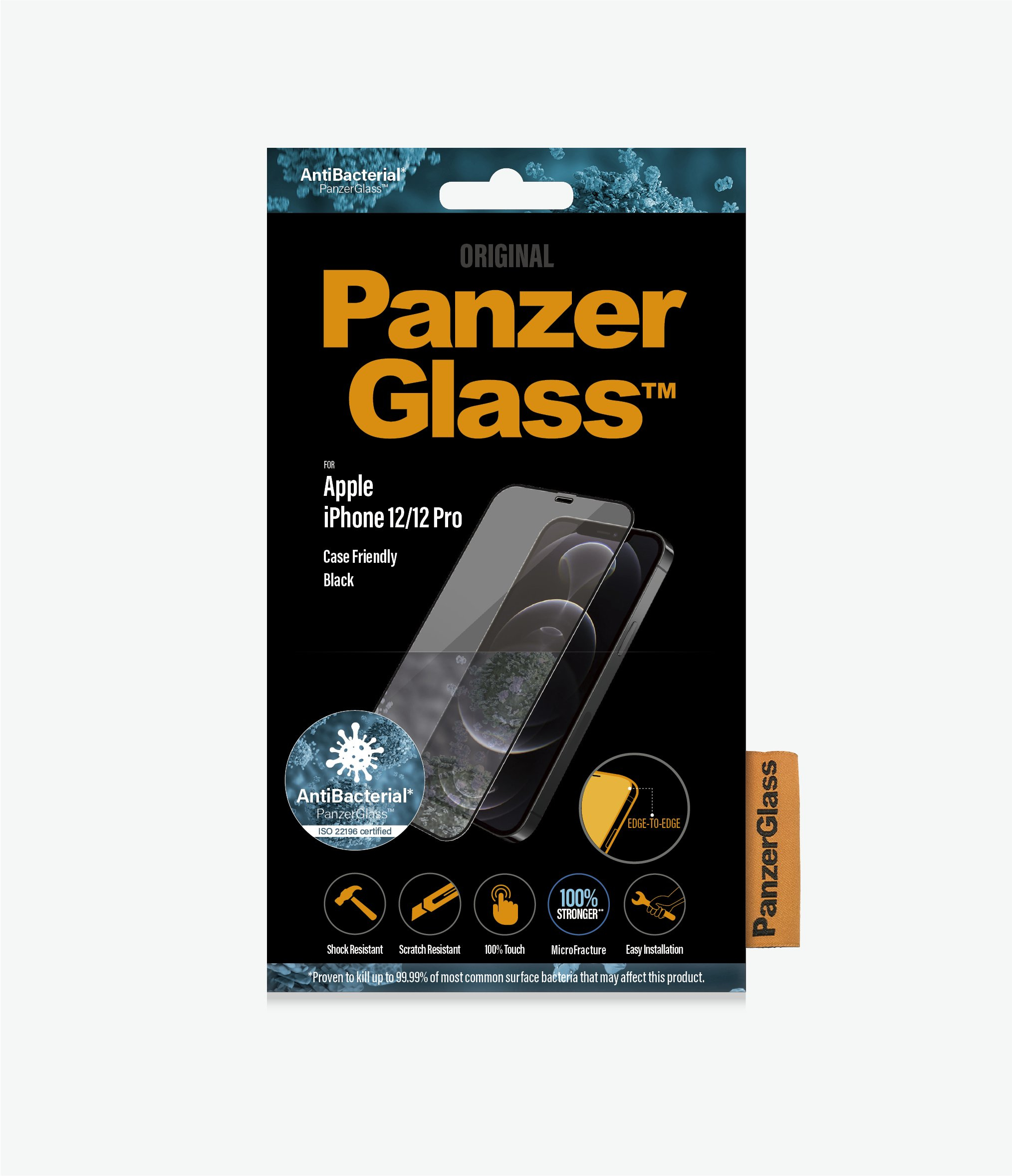 PanzerGlass E2E iPhone 12/ 12 Pro Case Friendly, Antibakteriel