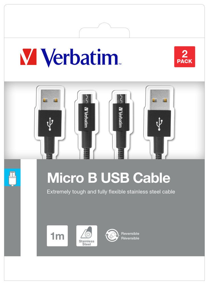 Verbatim 48874 USB Kabel 1 m 3.0 (3.1 Gen 1) Micro-USB A USB A Schwarz