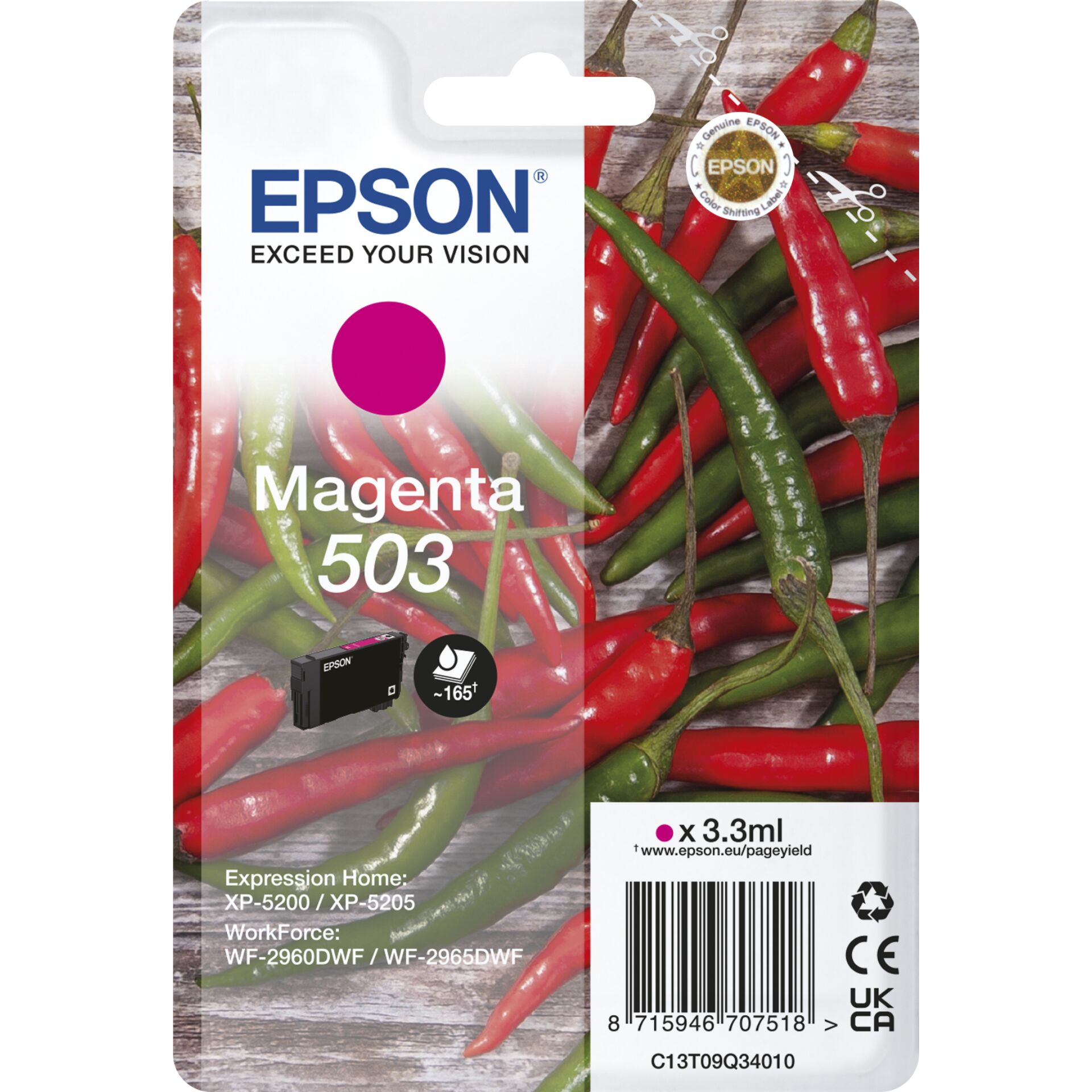 Epson Tintenpatrone magenta 503                       T 09Q3