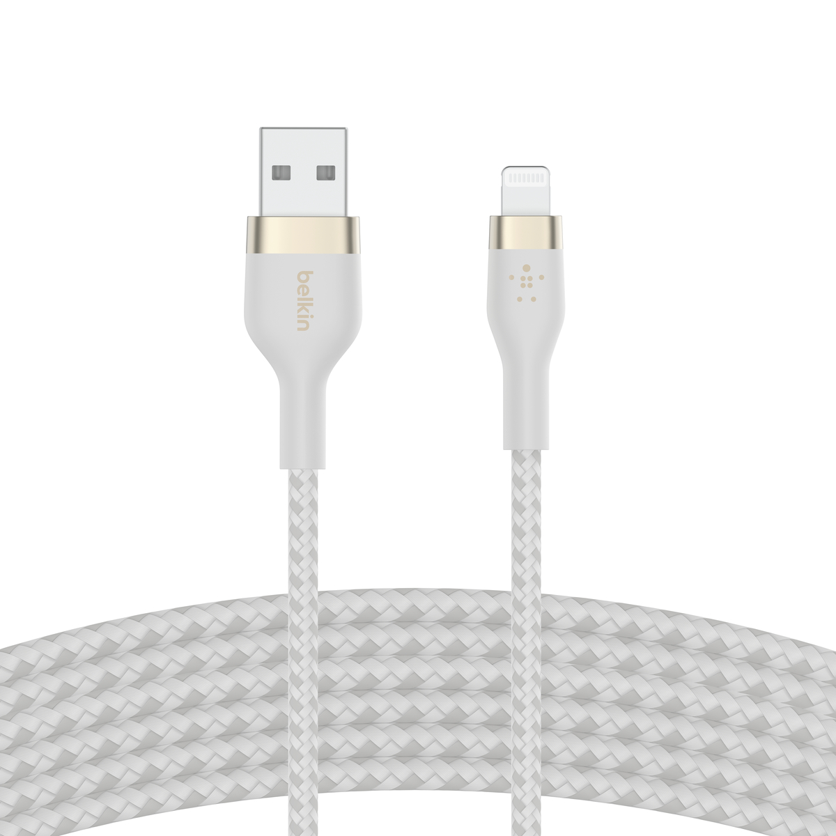 Belkin PRO Flex Lightning/USB-A Kabel, Apple zert., 3m, weiß