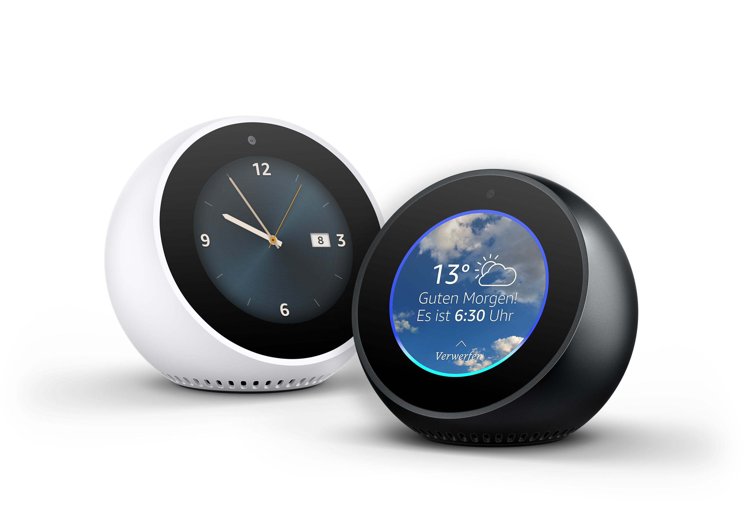 Amazon Echo Spot weiß Smart Home Hub mit Bildschirm
