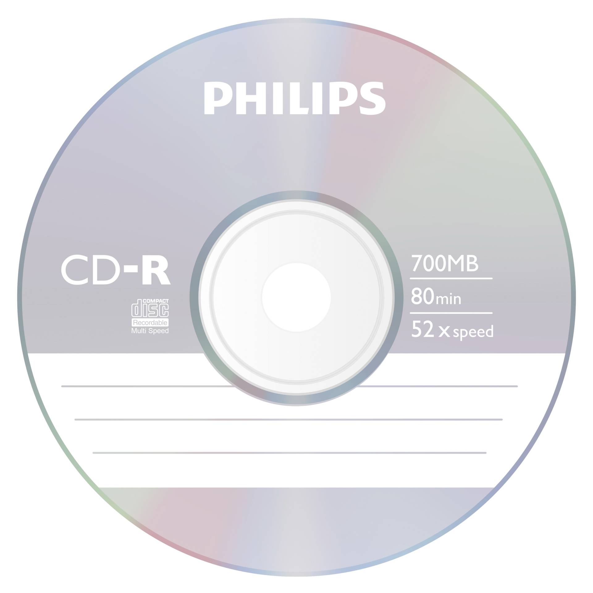 1x100 Philips CD-R 80Min 700MB 52x SP 513473_01