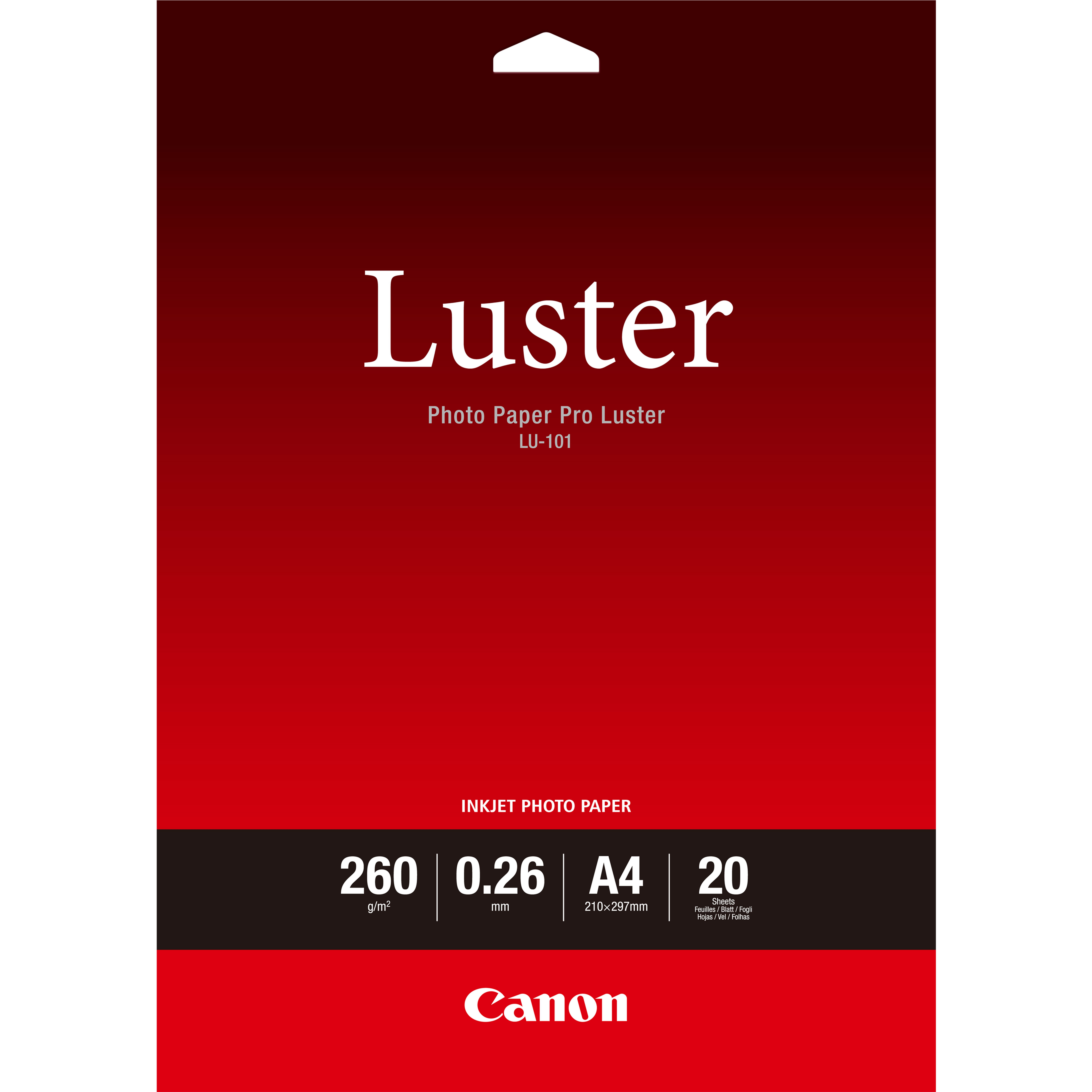 Canon LU-101 A 4 Photo Paper Pro Luster 260 g, 20 Blatt – Ansicht 1