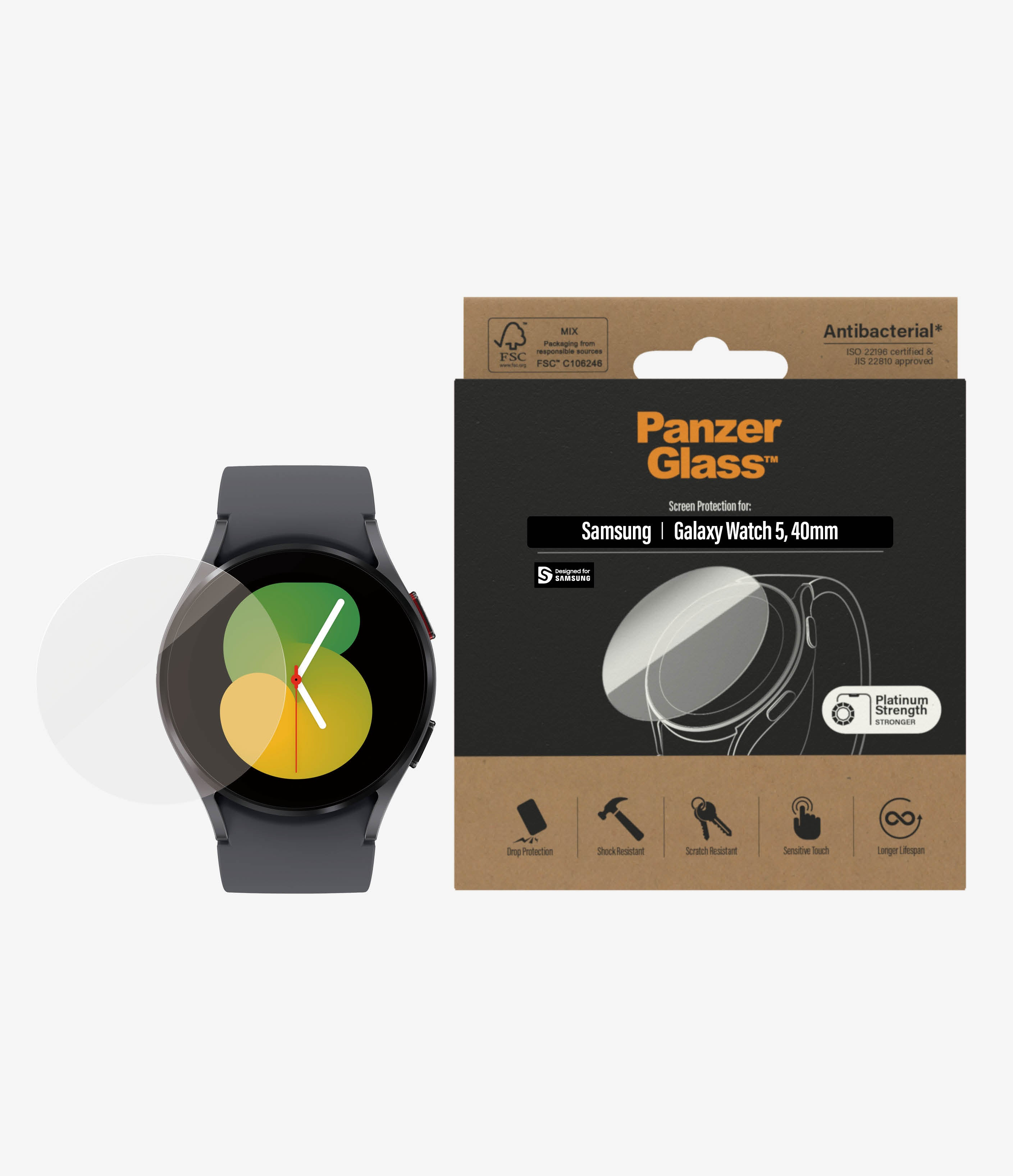 PanzerGlass Samsung Galaxy Watch 5 40mm Screen Protector Glass 101635212_1673525038