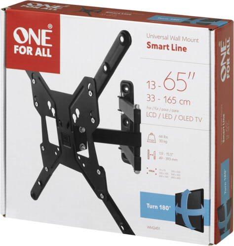 One for All TV Wandhalterung 55 Smart Turn 180