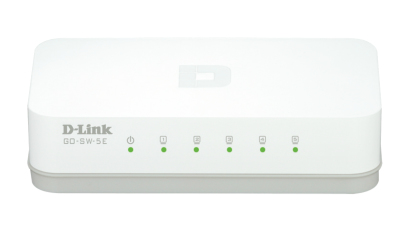 D-Link GO-SW-5E Unmanaged network switch Fast Ethernet (10/100) Weiß Netzwerk-Switch