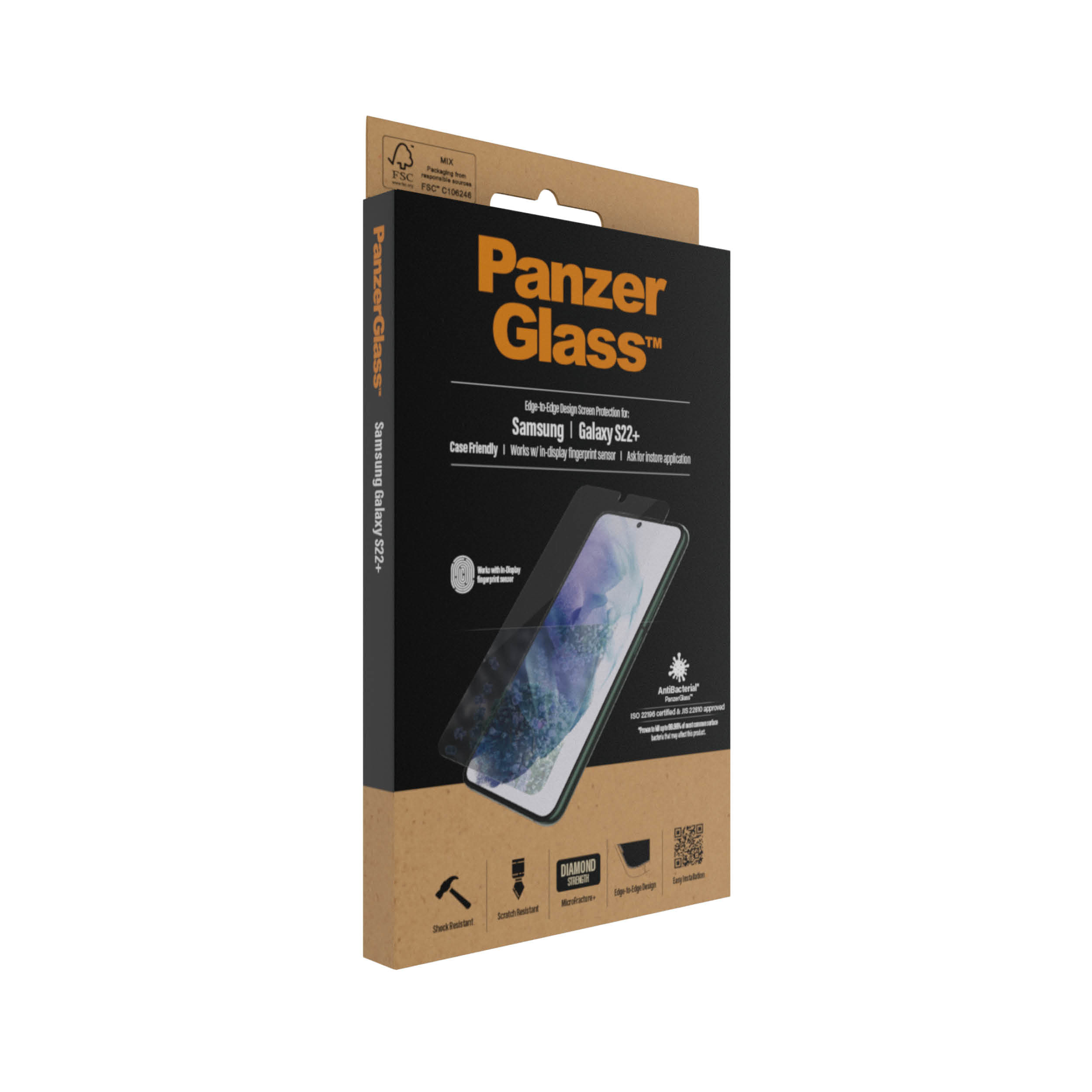 PanzerGlass E2E Samsung Galaxy S22+, Antibakterielles Glass 95614309_7108918061