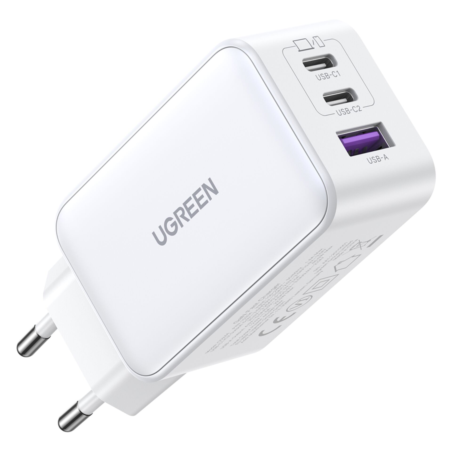 UGREEN Nexode USB-A+2*USB-C 65W GaN Tech Fast Charger White 784429_02