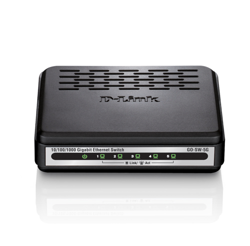D-Link GO-SW-5G Unmanaged network switch Schwarz Netzwerk-Switch