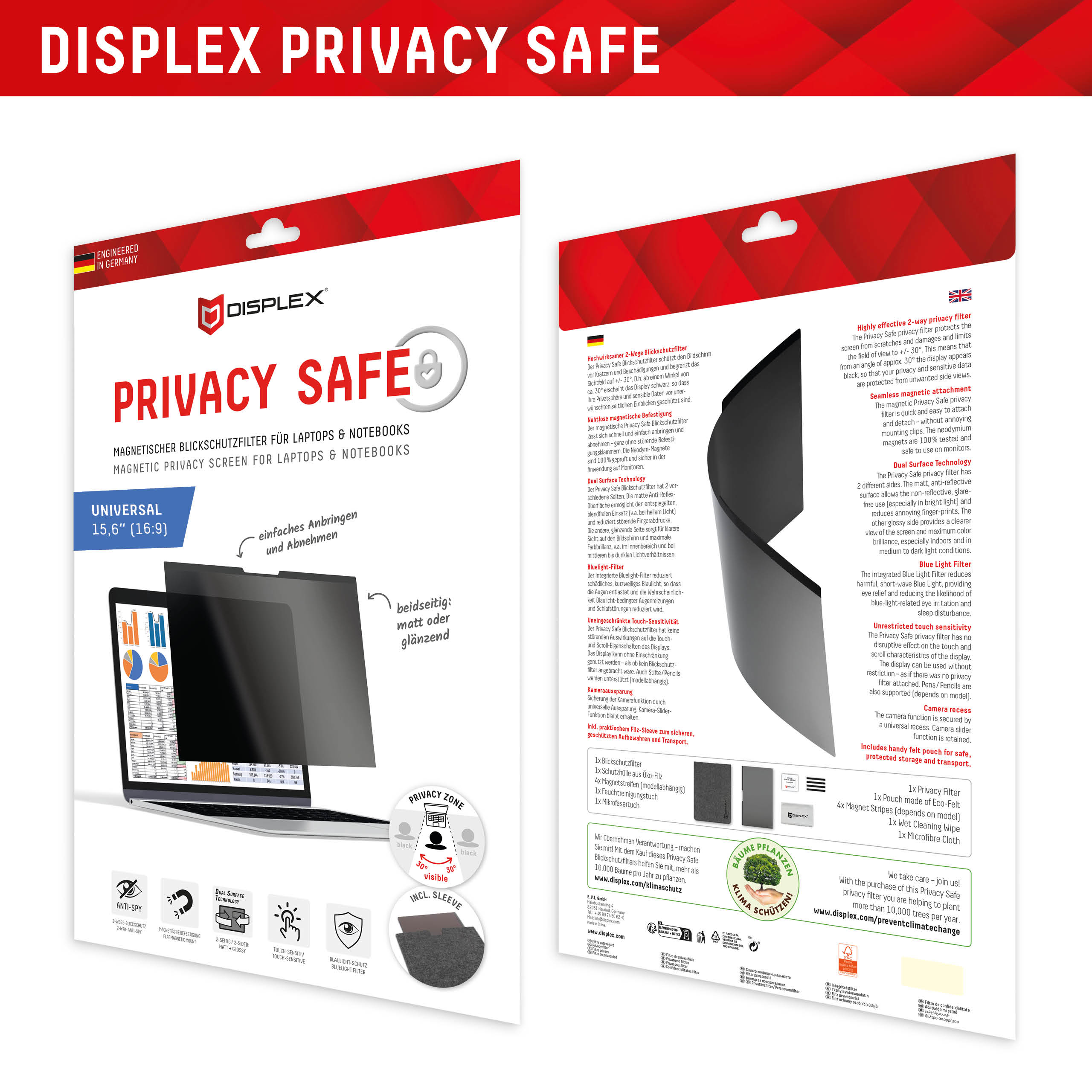 DISPLEX Privacy Safe Universal 15,6", 16:9