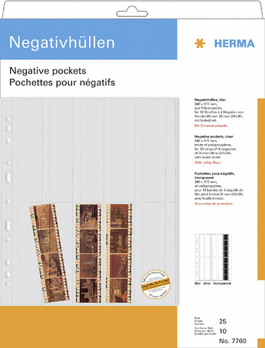 Herma Neg.-hüllen KB 4er-Streif.