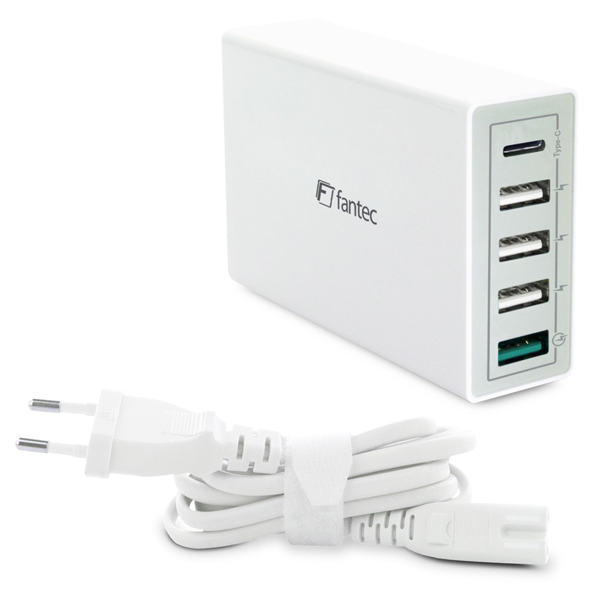 FANTEC QC3-A51 Quick Charge 3.0 40W 5 USB Ports weiß 818043_01