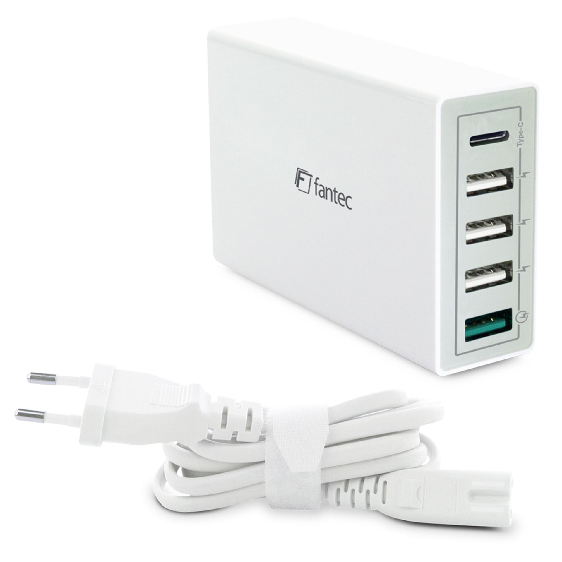 FANTEC QC3-A51 Quick Charge 3.0 40W 5 USB Ports weiß 818043_01 FANTEC QC3-A51 Quick Charge 3.0 40W 5 USB Ports weiß 818043_01