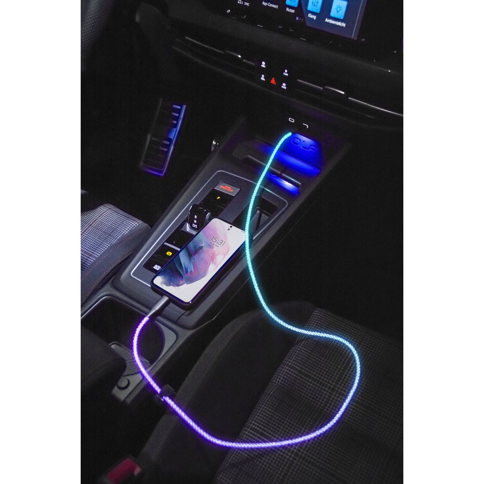 Ansmann USB-A / USB-C Kabel mit LED Beleuchtung 100cm  1700-0158