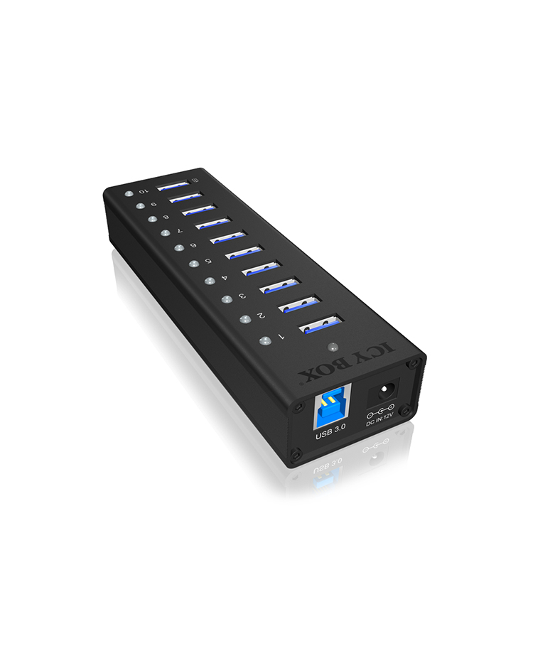 Raidsonic ICY BOX IB-AC6110 10-Port USB 3.0 Hub – Ansicht 1