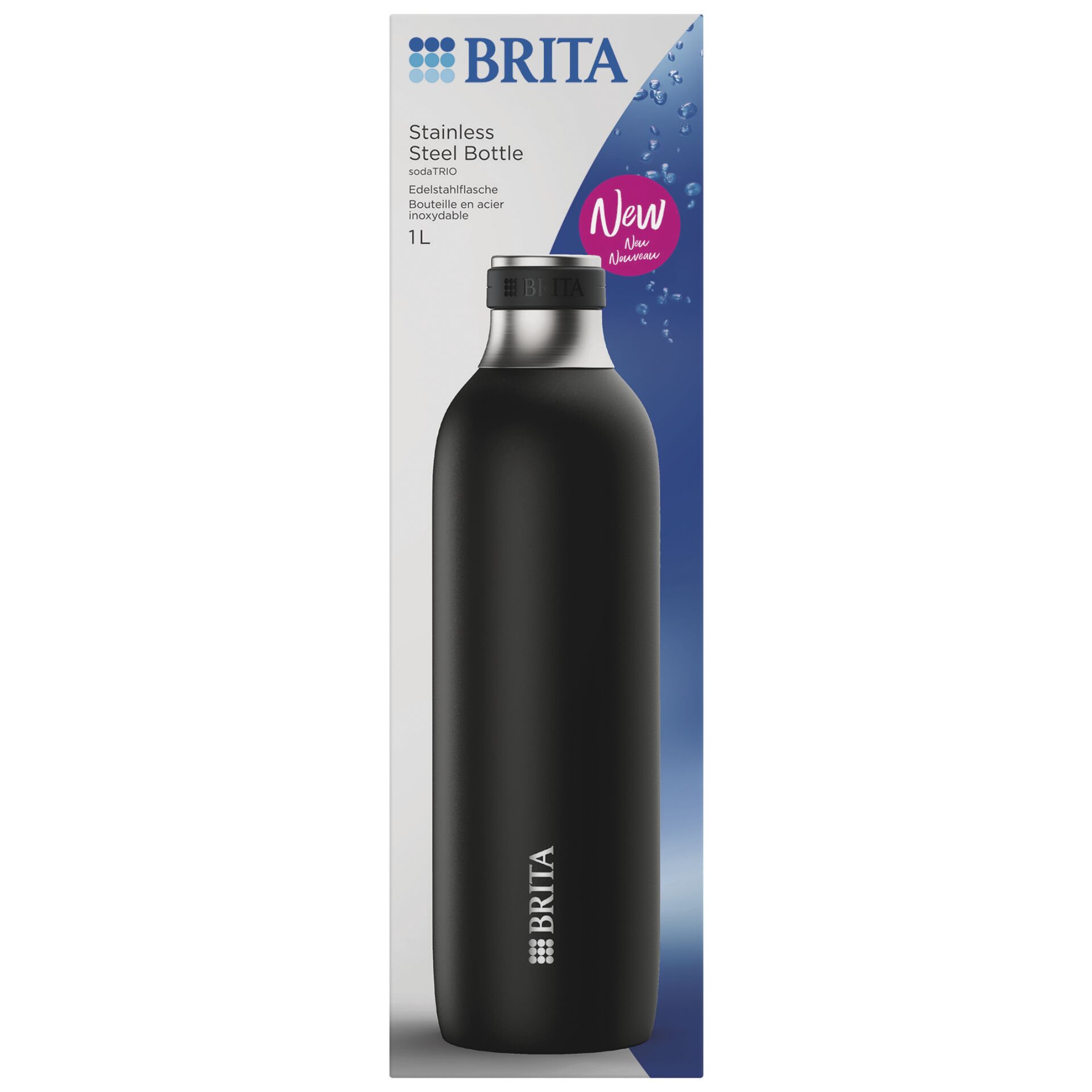 Brita sodaTRIO Edelstahlflasche schwarz groß 798275_03