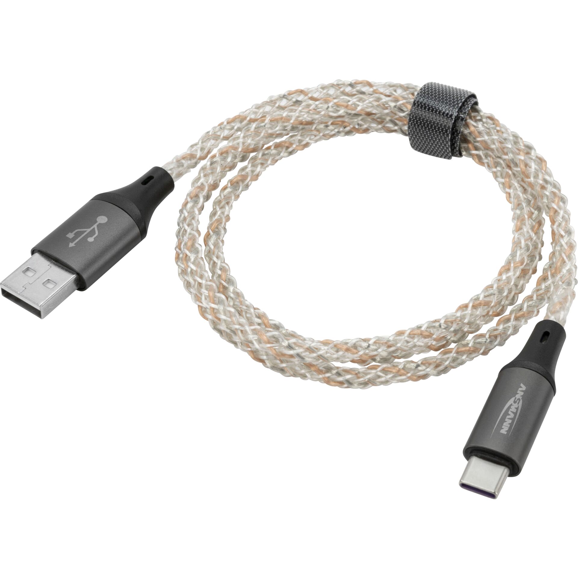 Ansmann USB-A / USB-C Kabel mit LED Beleuchtung 100cm  1700-0158