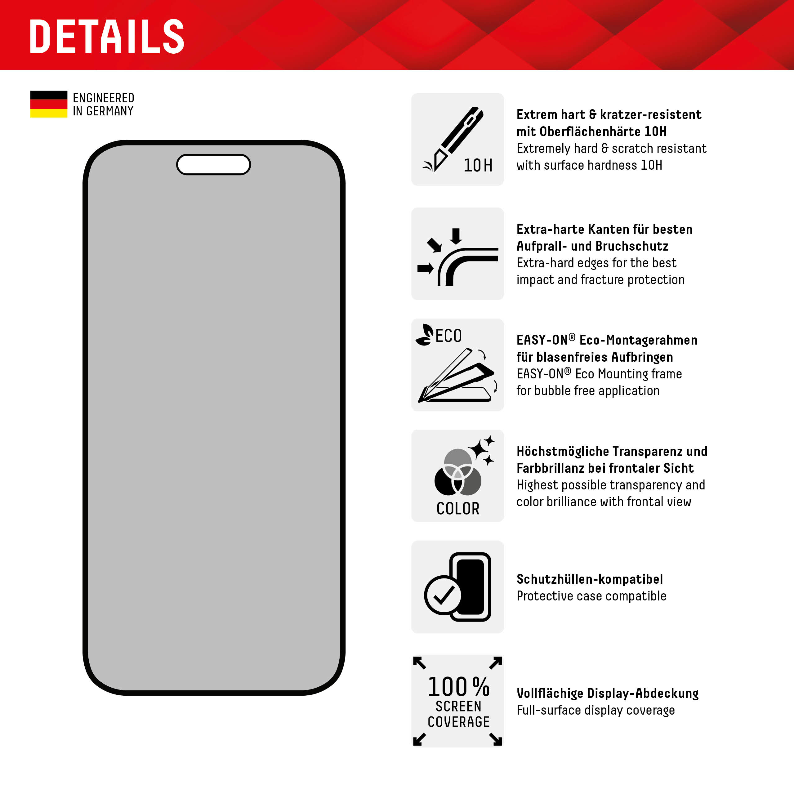 DISPLEX Privacy Glass iPhone 15/15 Pro 9bb0e2be12538ac1c95eee99cfb6a065
