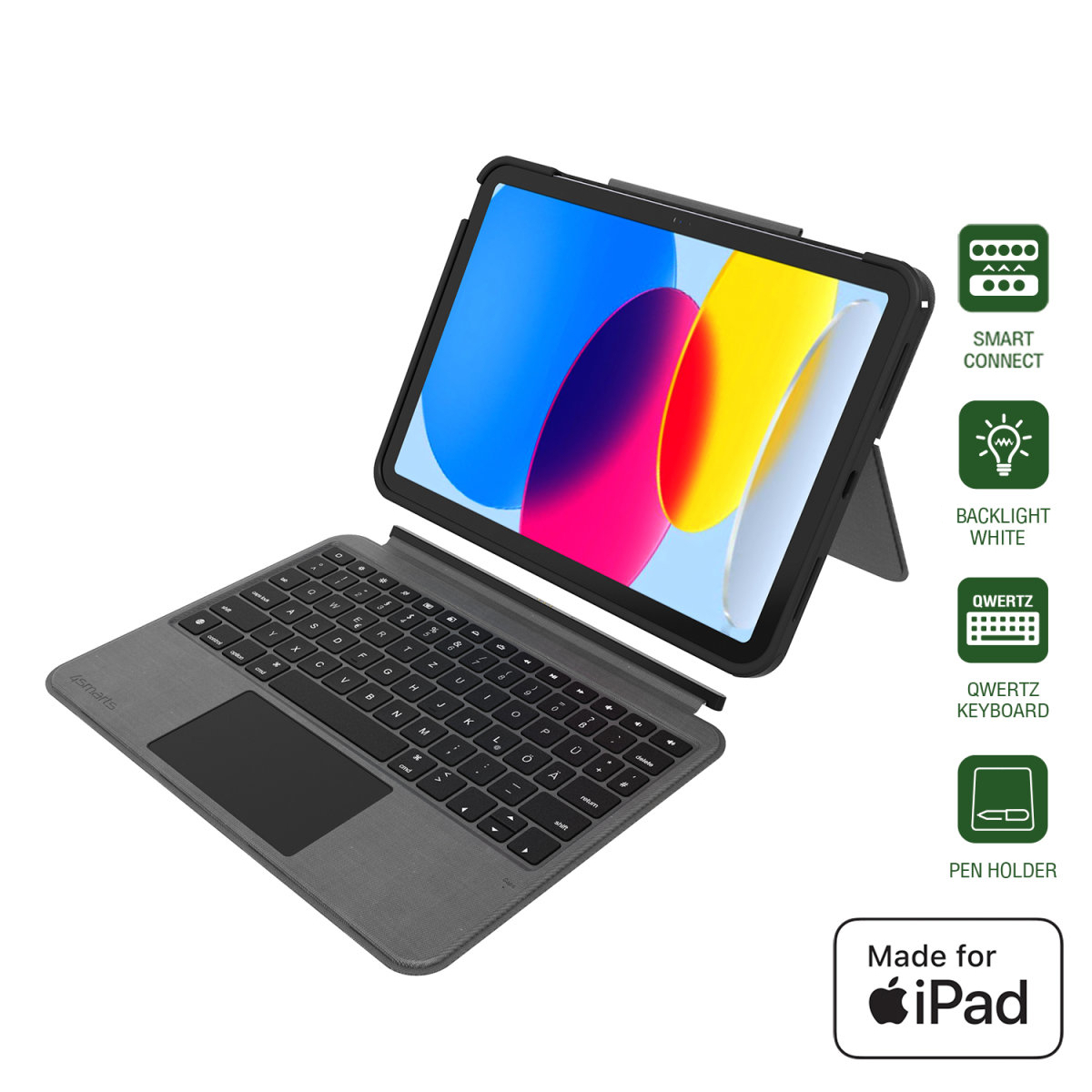 4Smarts Tastatur Case 2in1 Solid Smart Connect f. iPad 10. Gen 100000048555H