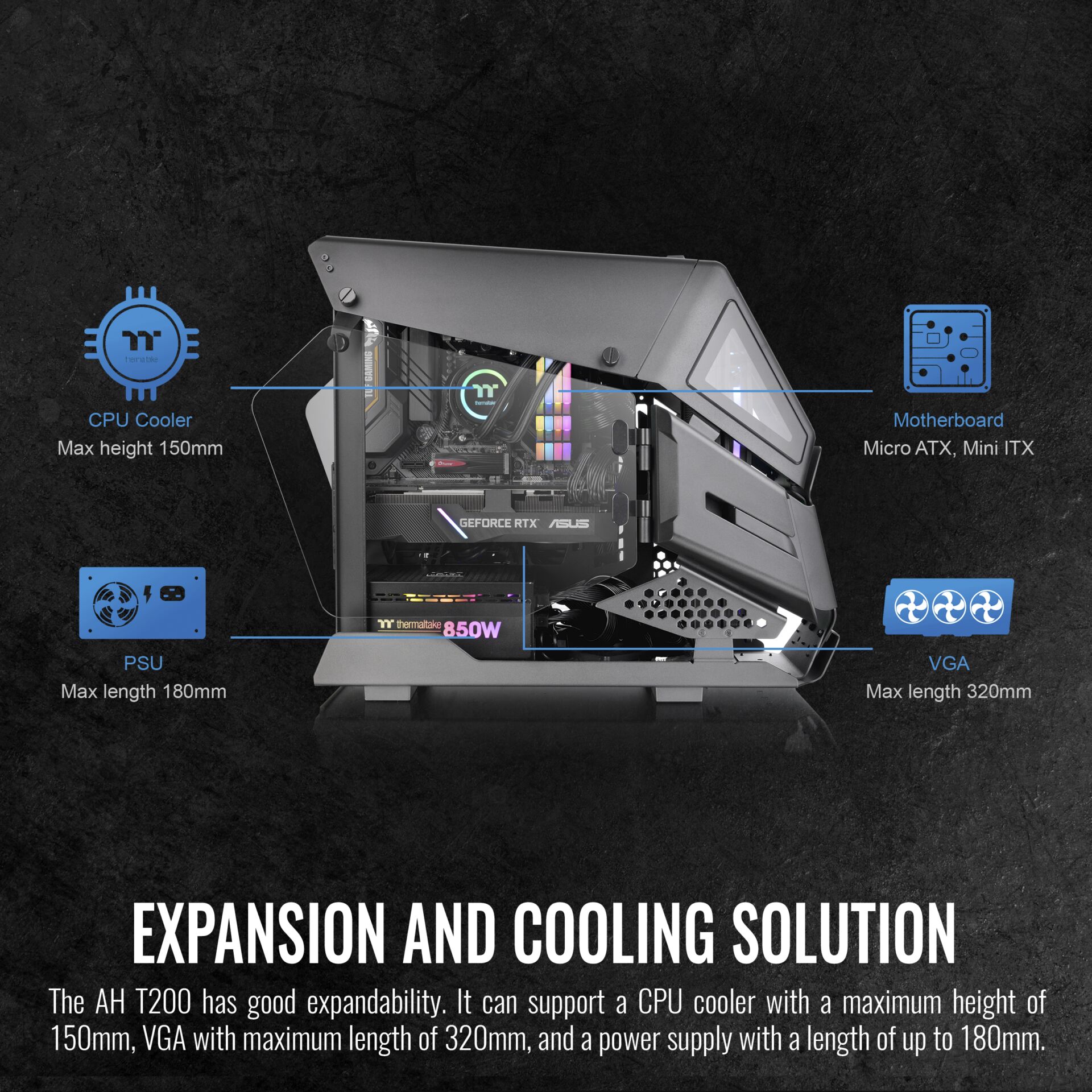 Thermaltake AH T200 Black Micro Case 833611_17