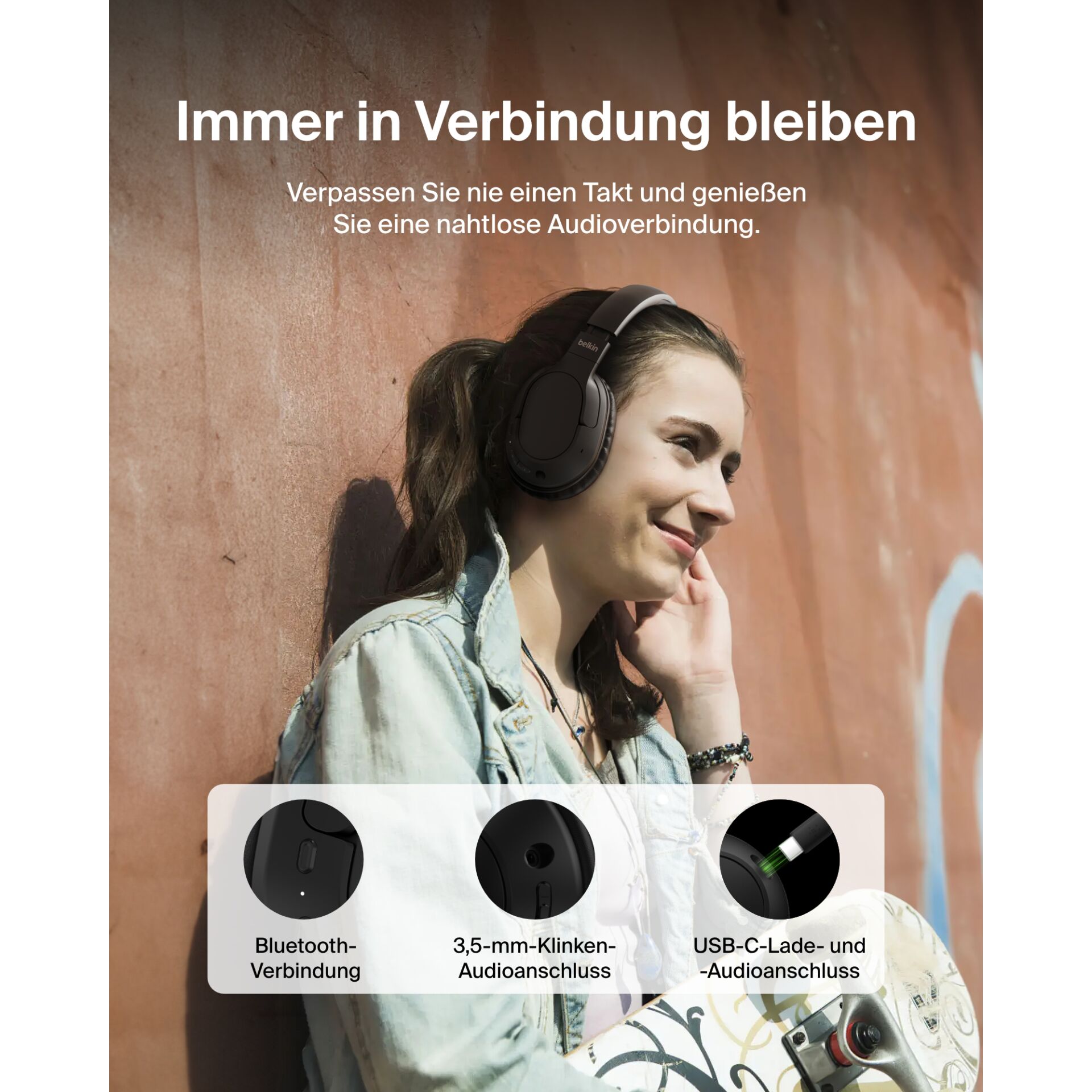 Belkin Soundform Surround schw. Over-Ear, kabellos    AUD009hqBK 139794_16