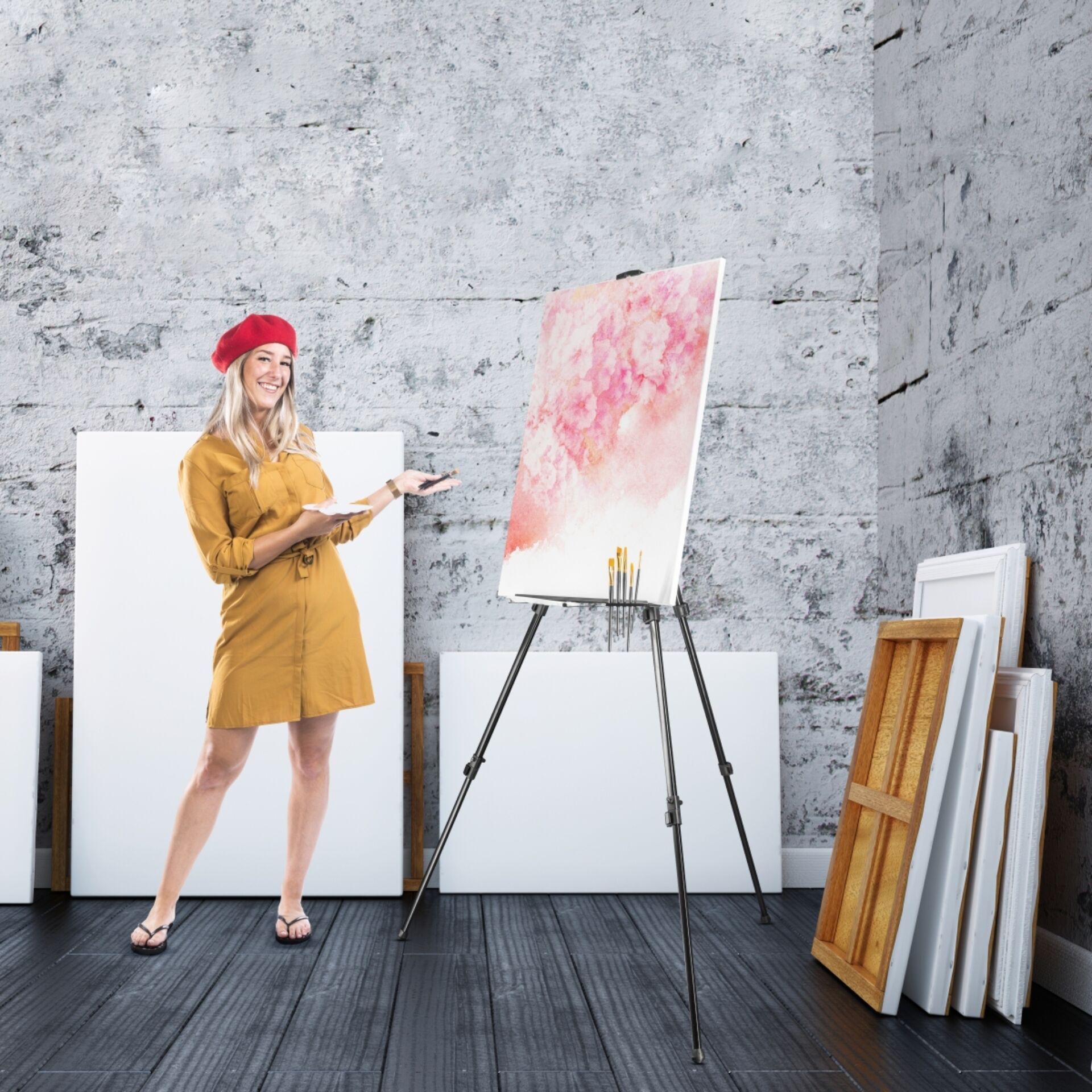 walimex pro Atelierstaffelei Aluminium XXL 205cm