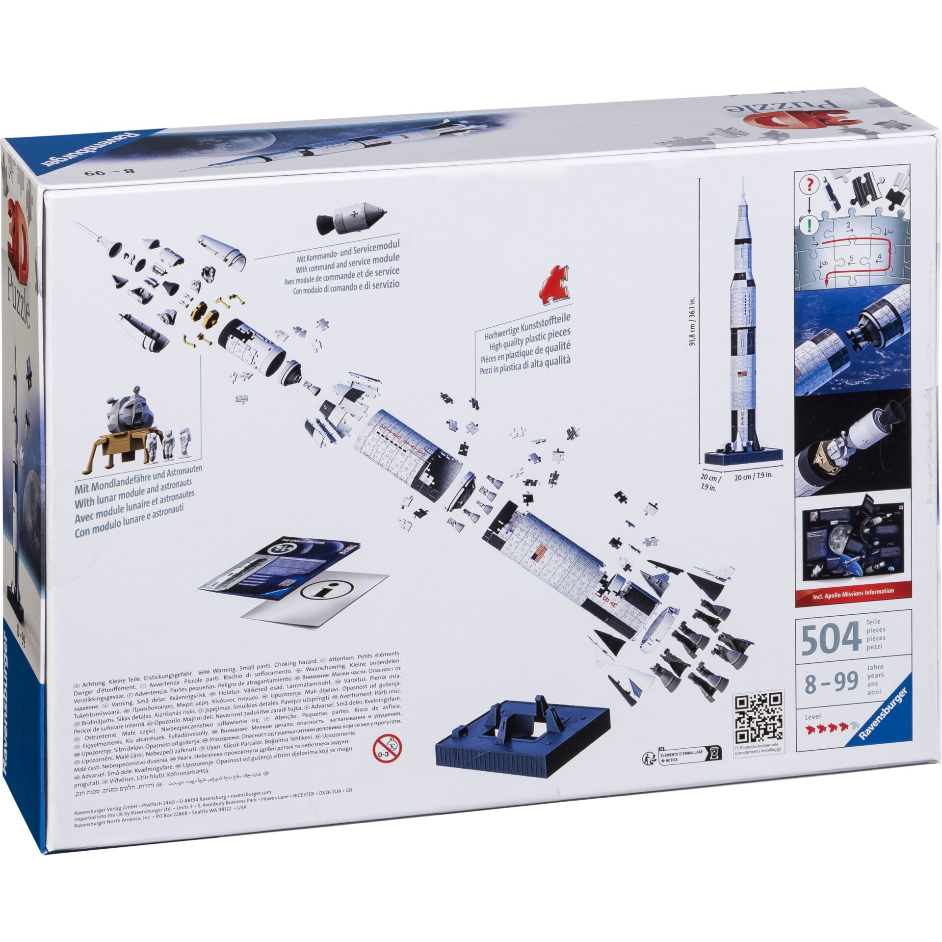 Ravensburger 3D Puzzle Apollo Saturn V Rakete 832169_01