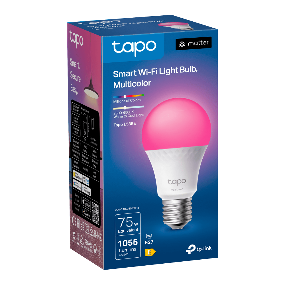 TP-Link Tapo L535E Smart Wi-Fi Light Bulb Multicolor E27
