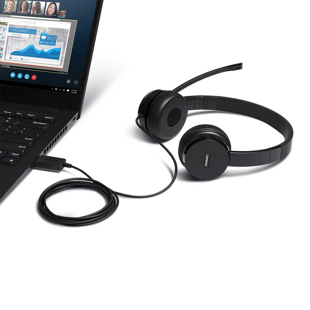 Lenovo 4XD0X88524 Kopfhörer & Headset Kopfband Schwarz