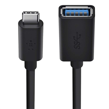 Belkin F2CU036btBLK USB Kabel USB 3.2 Gen 1 (3.1 Gen 1) USB C USB A Schwarz