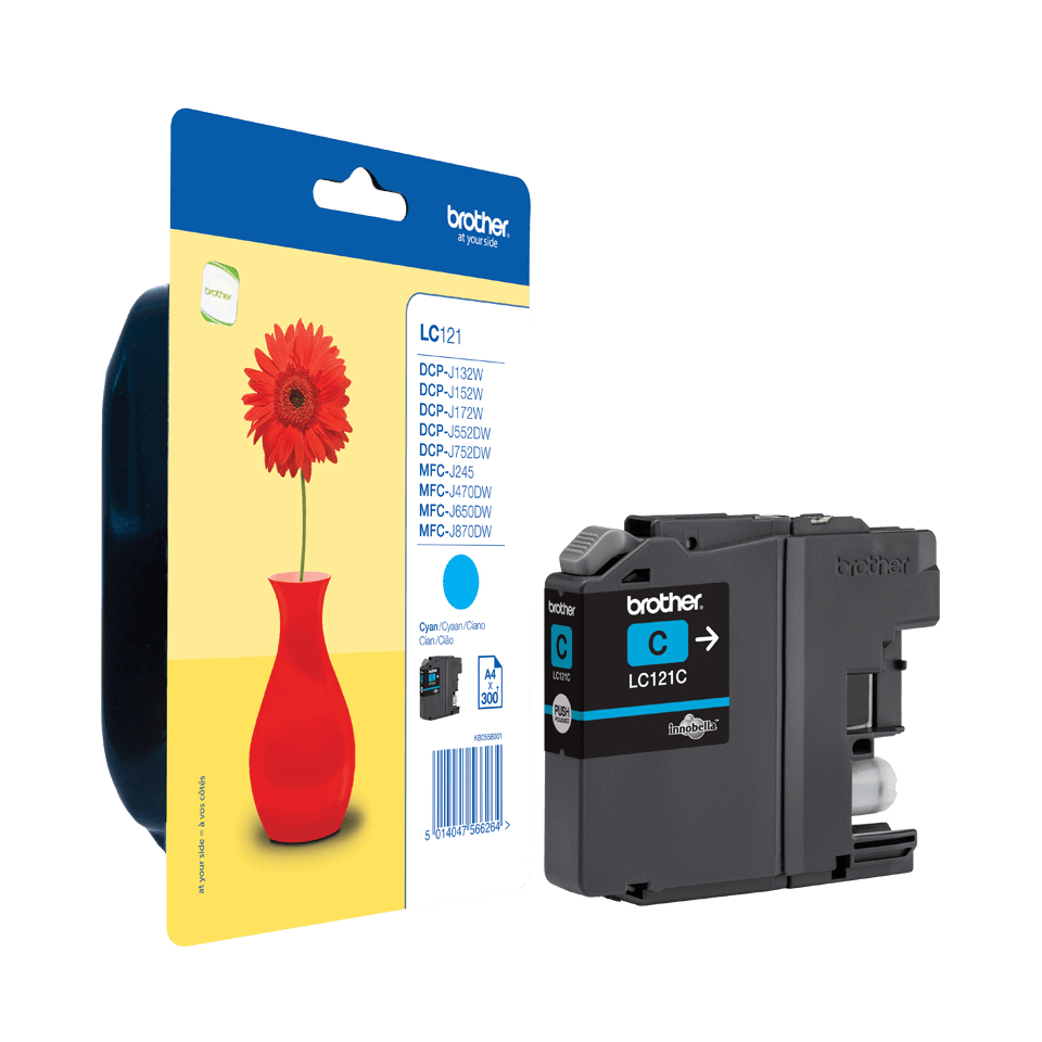 Brother Tintenpatrone LC-121C Cyan (ca. 300 Seiten) – Ansicht 2