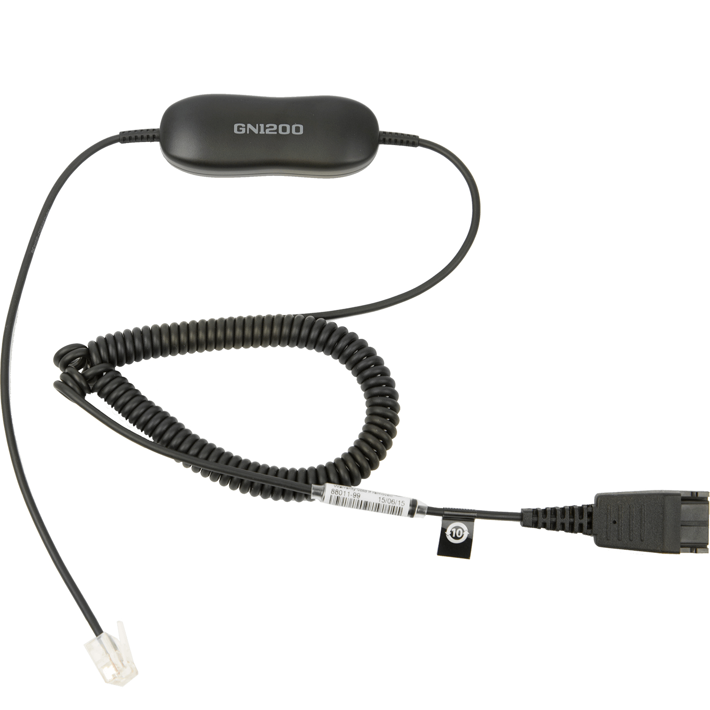 JABRA Anschlusskabel QD auf RJ10 für GN1200 (0,5 -2m, spiral) – Ansicht 1