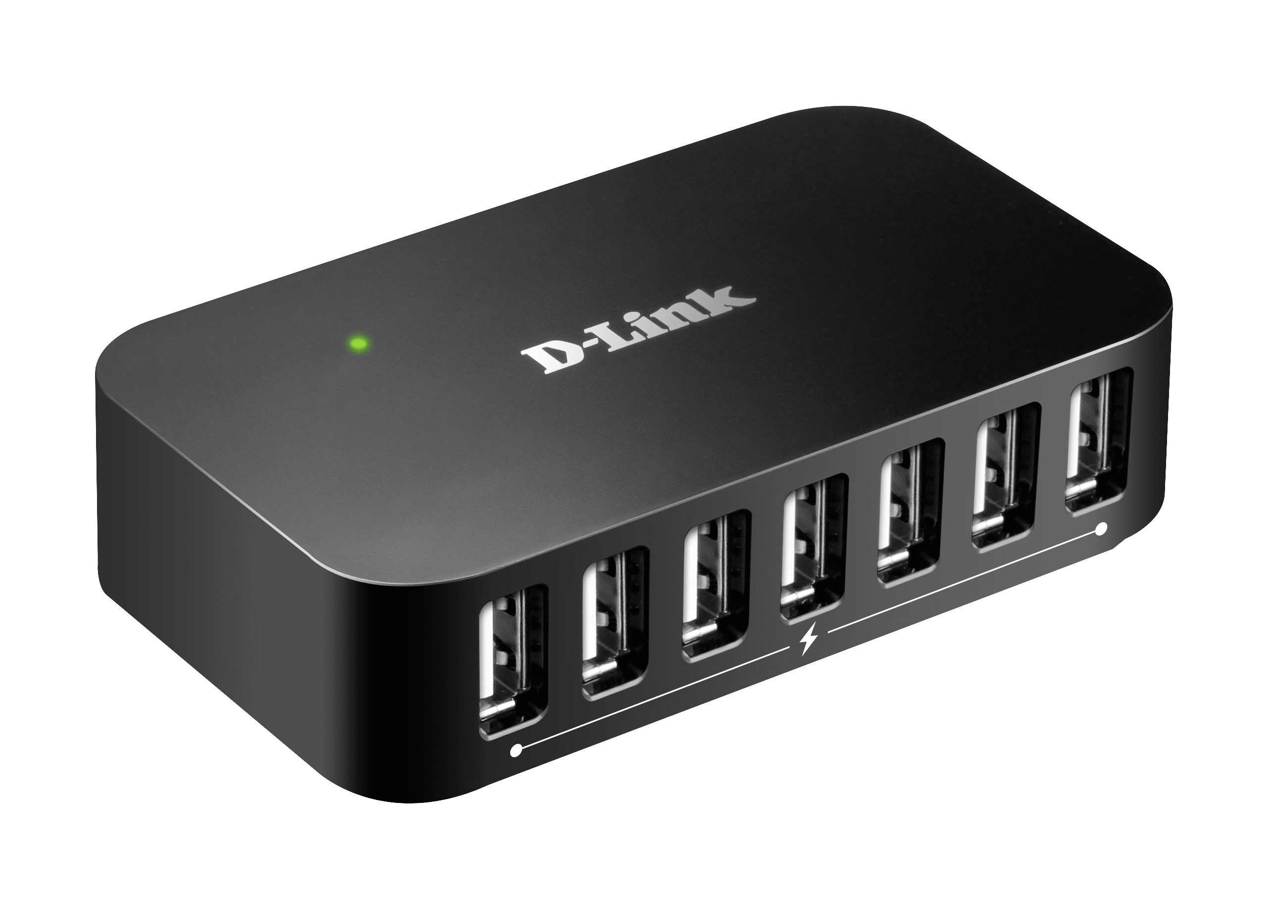 D-Link DUB-H7 USB 2.0 Type-B 480 Mbit/s Schwarz