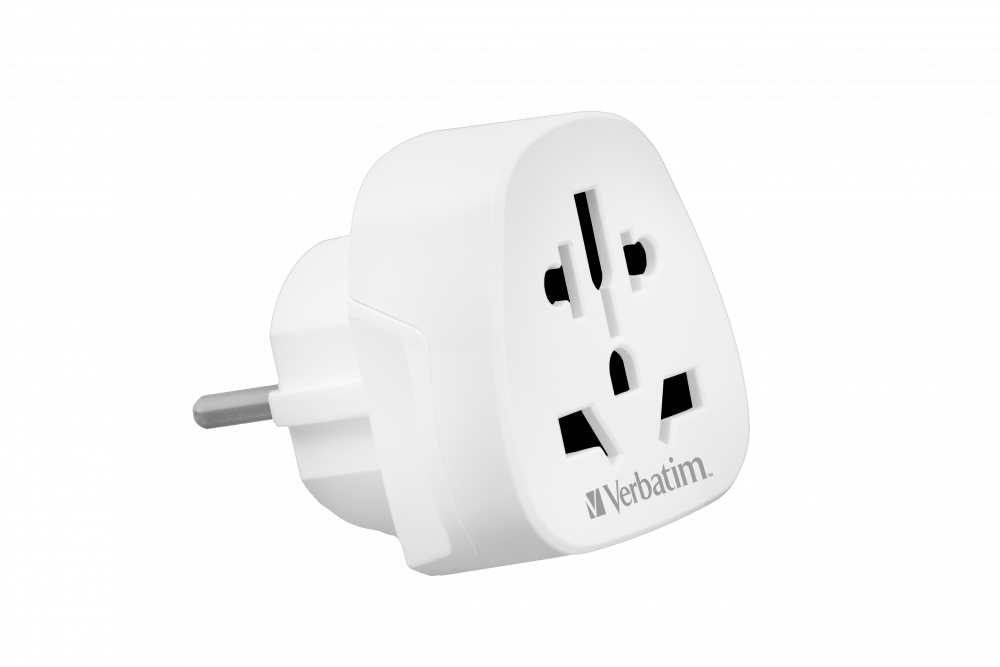Verbatim World to Europe Travel Adapter Plug, weiß WTEU-02 49549 – Ansicht 1